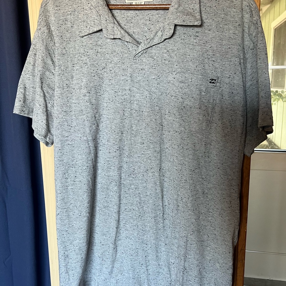 Billabong Men's Gray Polo Shirt